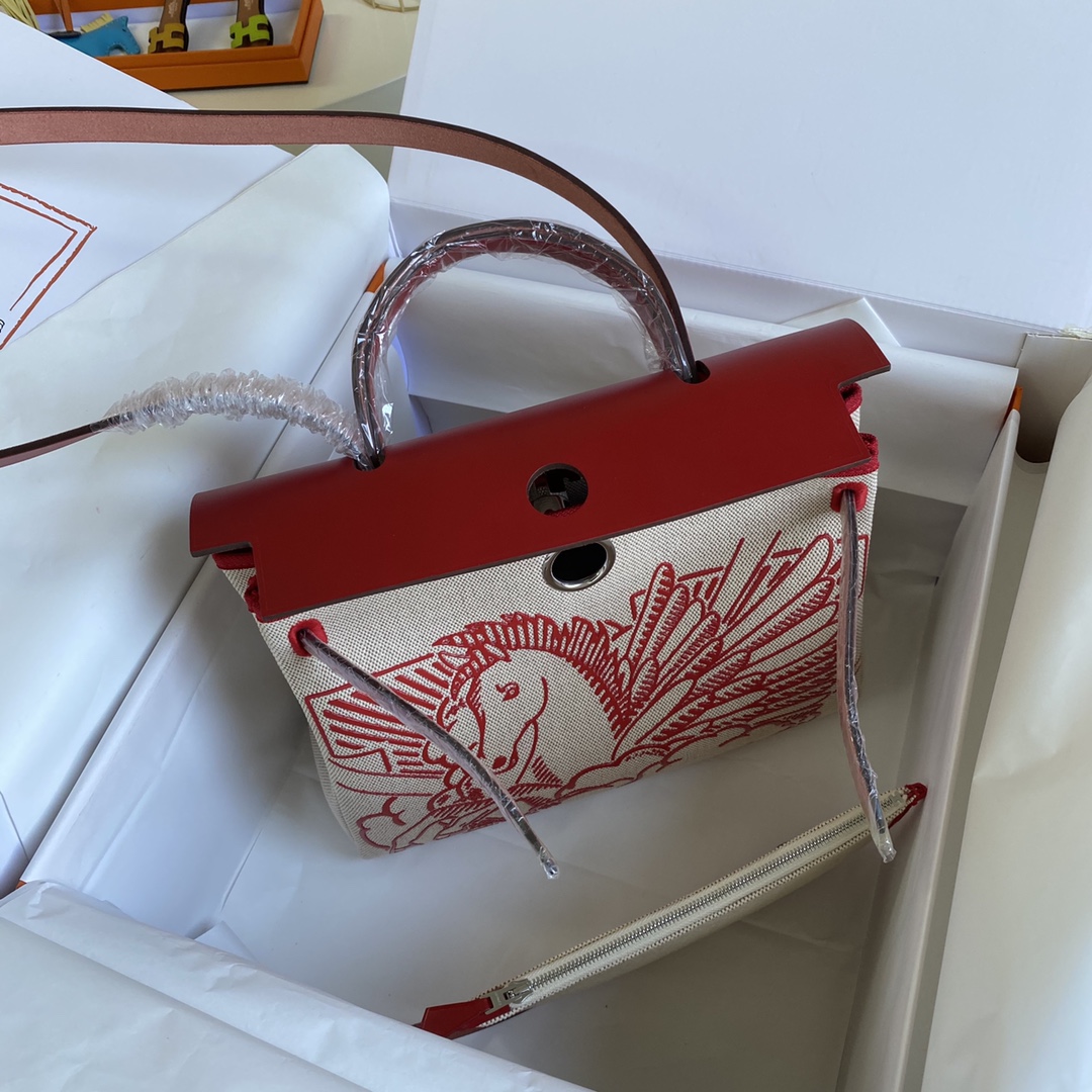 에르메스 에르백31 페가수스 한정판 레드 은장